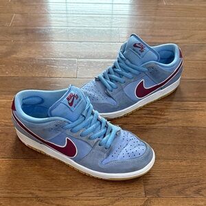 Nike SB Philly Dunks 8 Light Blue/Maroon